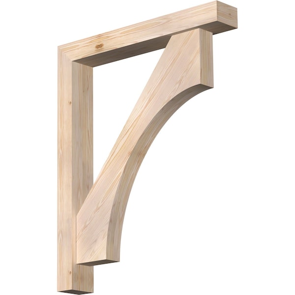 Ekena Millwork Westlake Block Smooth Bracket w/ Offset Brace, Douglas Fir, 5 1/2"W x 36"D x 44"H BKT0604X36X44WTL05SDF - main